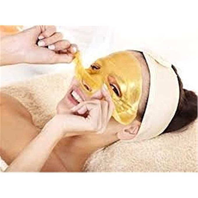 Jakuva 24K GOLD GEL COLLAGEN FACIAL MASK,DEEP MOISTURIZING FACIAL PATCHES FACE PADS FOR ANTI-AGING,ANTI WRINKLE,PUFFINESS & FACE SKINCARE,TIGHTENING FIRMING FACE LIFT SHEET,12PCS - Image 4